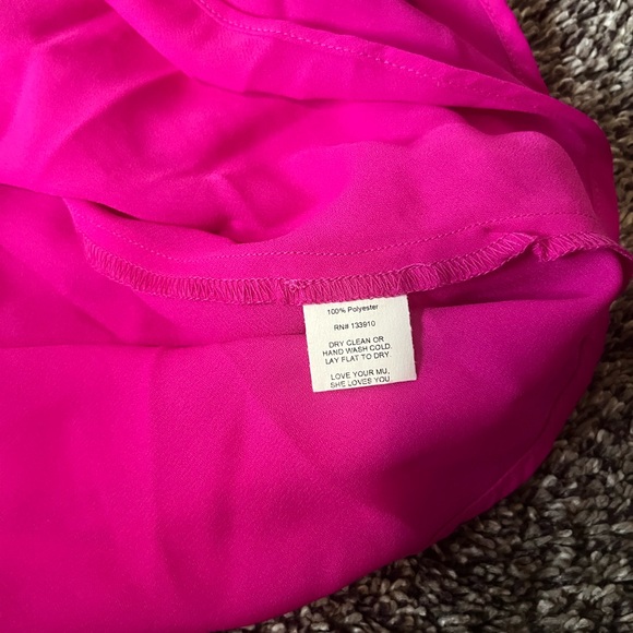 Show Me Your Mumu Jasmine Halter Mini Dress in Bright Pink Chiffon Sleeveless XS - Picture 4 of 7